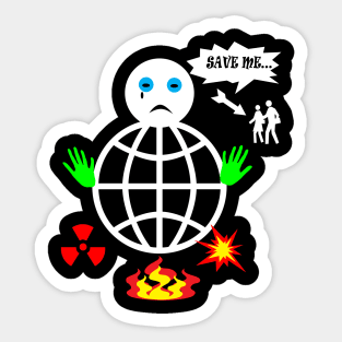 save the planet earth Sticker